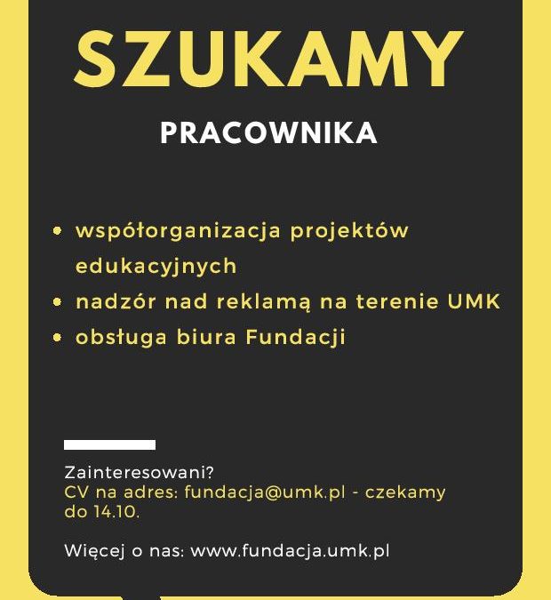 Szukamy pracownika!