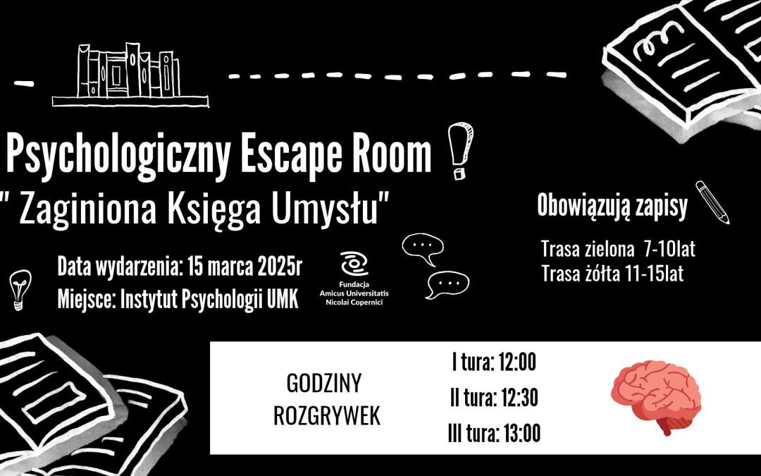 Zapraszamy na Psychologiczny Escape Room